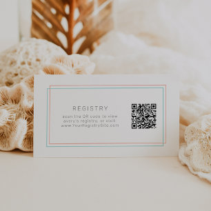 JEWEILIGE Koralle und Aquamariner QR-Code-Geschenk Begleitkarte