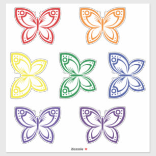 Jewel Butterfets Kontur Stocker Set Sticker