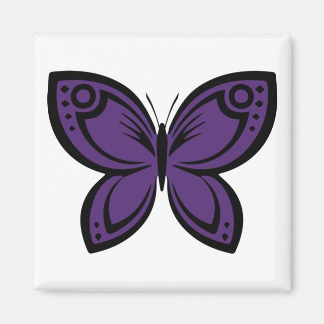Jewel Butterflies - Lila Magnet (Vorne)