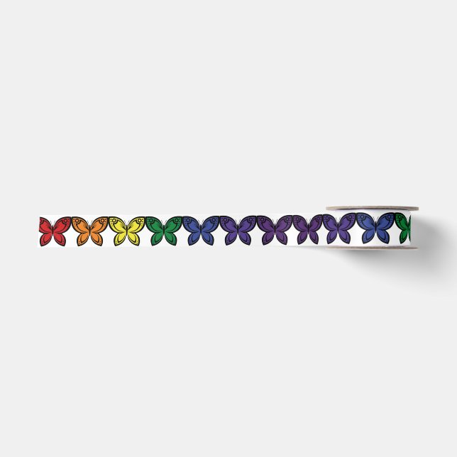 Jewel Butterflies Satinband (Vorderseite)