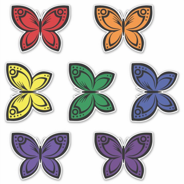 Jewel Butterflies Sticker Set (Vorderseite)