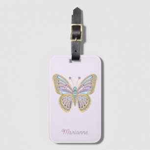 Jewel Butterfly Lila Blue Gepäckanhänger