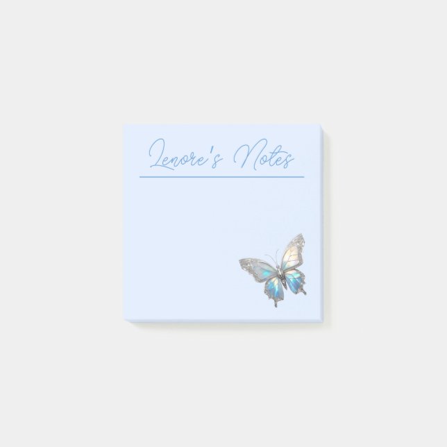 Jewel Butterfly Opal und Silver Post-it Klebezettel (Vorderseite)