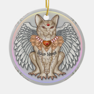 Jewel Cat Gargoyle Keramik Ornament