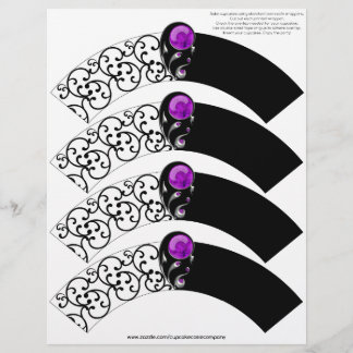 Jewel Damask Cupcake Cosie - Lila