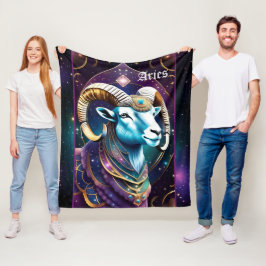 Jewel Galaxy Zodiac Aries Fleecedecke
