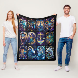Jewel Galaxy Zodiac Fleecedecke