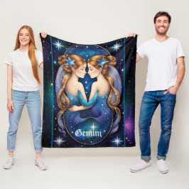 Jewel Galaxy Zodiac Gemini Fleecedecke