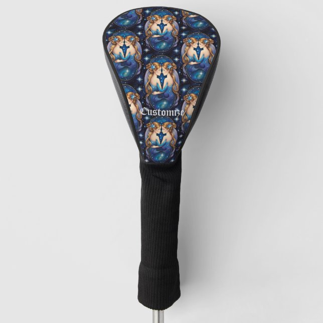 Jewel Galaxy Zodiac Gemini Golf Headcover (Vorderseite)