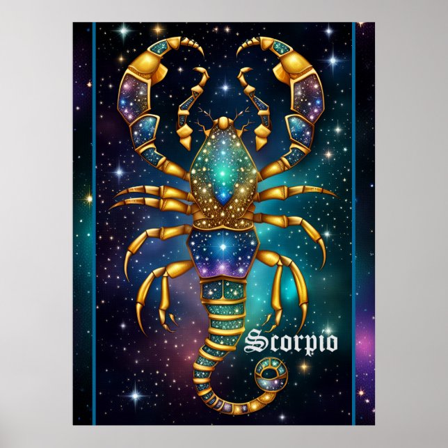 Jewel Galaxy Zodiac Scorpio Poster (Vorne)