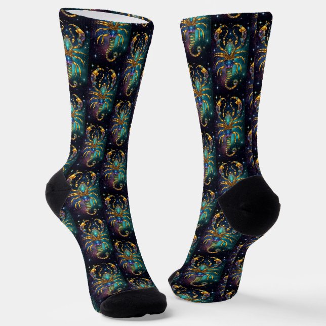 Jewel Galaxy Zodiac Scorpio Socken (Gewinkelt)