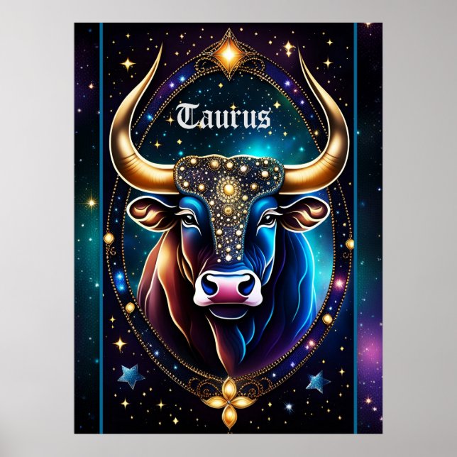 Jewel Galaxy Zodiac Taurus Poster (Vorne)