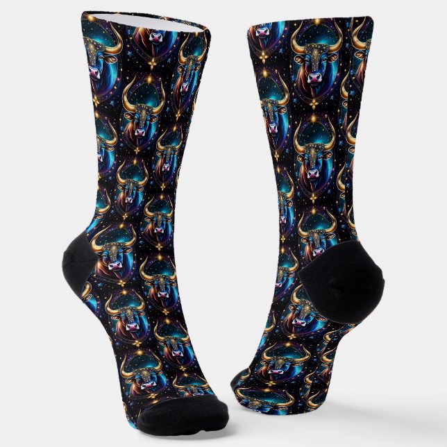 Jewel Galaxy Zodiac Taurus Socken (Gewinkelt)