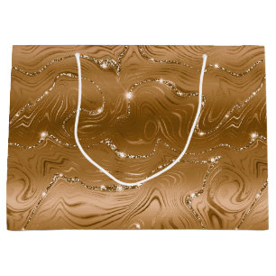 Jewel Gold Glittery Glitz Große Geschenktüte