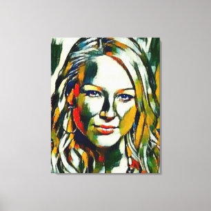 Jewel Kilcher Oil Portrait Leinwanddruck