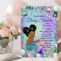 Jewel Meerjungfrau Afro Haar Baby Shower