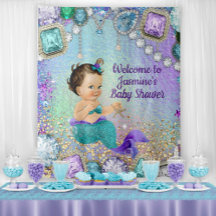 Jewel Meerjungfrau-Baby-Shower- Banner