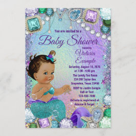 Jewel Mermaid Ethnic Mermaid Baby Dusche Einladung