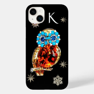 JEWEL OWL,DIAMOND STARS,Gold,Blautürkis,Topaz Case-Mate iPhone Hülle