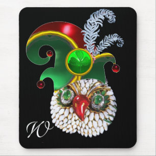 JEWEL OWL, ELF HAT, KLEEBLATT UND DIAMOND FEATHERS MOUSEPAD