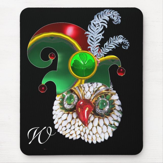 JEWEL OWL, ELF HAT, KLEEBLATT UND DIAMOND FEATHERS MOUSEPAD (Vorne)