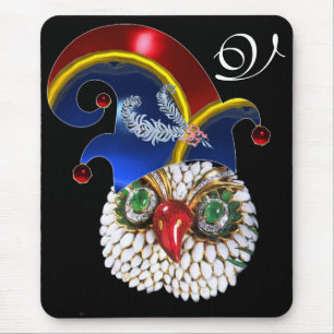 JEWEL OWL , ELF HAT MIT DIAMOND FEATHERS MONOGRAM MOUSEPAD