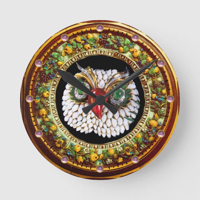 JEWEL OWL RUNDE WANDUHR (Vorderseite)
