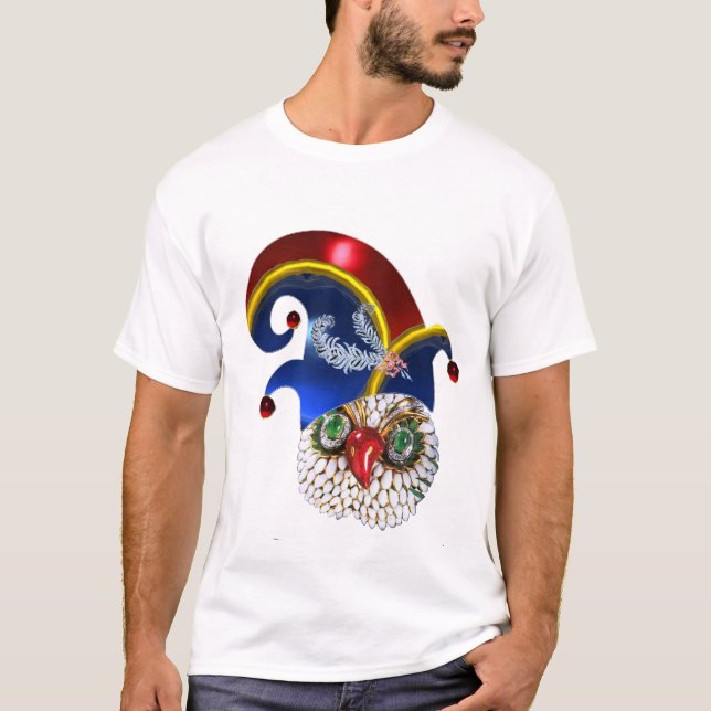 JEWEL OWL UND ELF HAT MIT DIAMOND FEATHERS T-Shirt (Vorderseite)