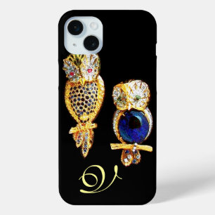 JEWEL OWLS, Gold, Blue Saphir, Topaz White Pearl Case-Mate iPhone Hülle