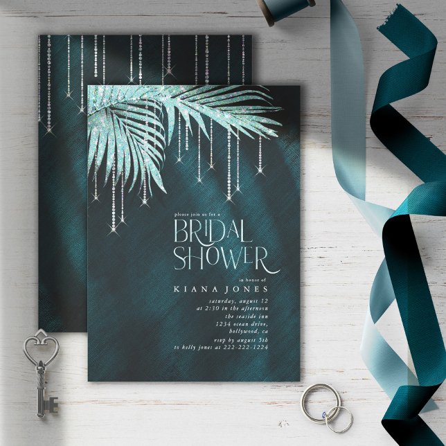 Jewel Palm Leaf Brautparty Aquamarin ID830 (Von Creator hochgeladen)