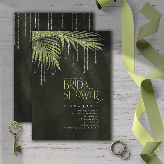 Jewel Palm Leaf Brautparty Green ID830 (Von Creator hochgeladen)