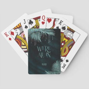 Jewel Palm Leaf Wedding All in Aquamarin ID830 Spielkarten