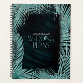 Jewel Palm Leaf Wedding Aquamarin ID830 Planer