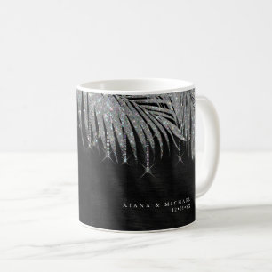 Jewel Palm Leaf Wedding Silver ID830 Kaffeetasse