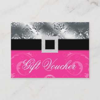 Jewel Pink Silver Gift Card für Hochzeitstag Empfehlungskarte