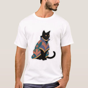 Jewel-Ton-Botanical-Katze-Grafik-T-Shirt T-Shirt