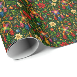 Jewel-Ton-Stern-Laterne-Weihnachtsverpackungspapie Geschenkpapier