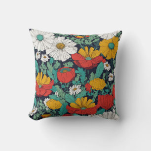 Jewel Tone Blume Design Kissen