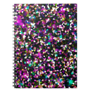 Jewel Tone Crystal Pixels Notizblock