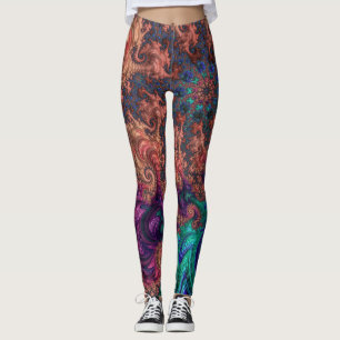 Jewel Tone Fraktal Leggings