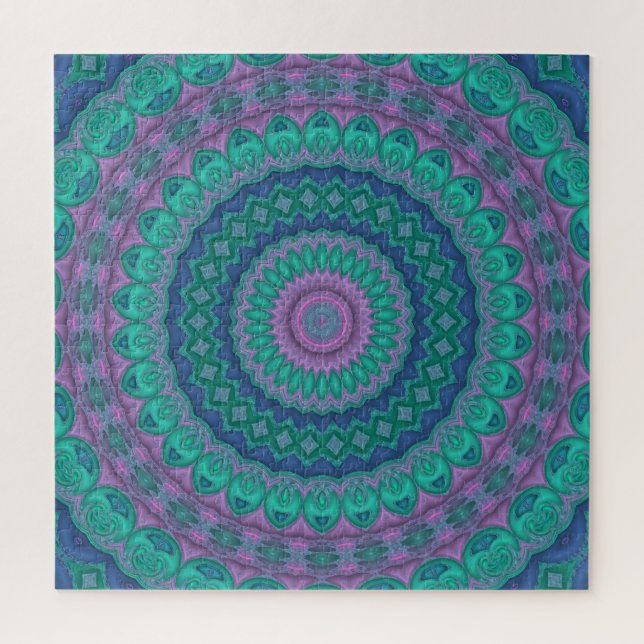 Jewel Tone Mandala Puzzle (Vertikal)