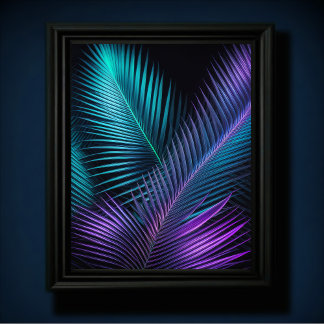 Jewel Tone Palm Blätter Poster