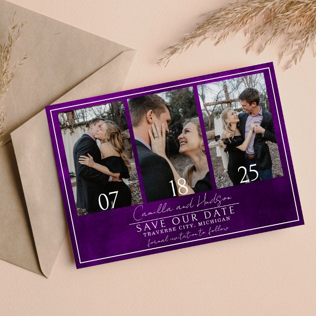 Jewel Tone Romance | Amethyst | Hochzeit Save The Date (Von Creator hochgeladen)