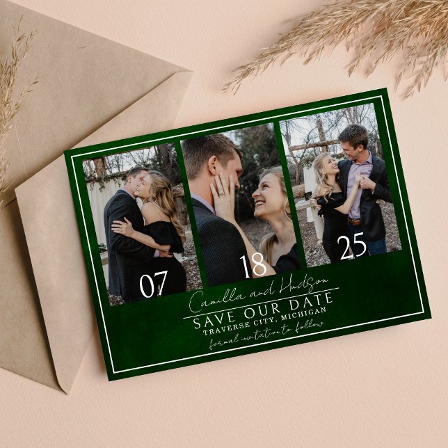 Jewel Tone Romance | Emerald | Hochzeit Save The Date (Von Creator hochgeladen)