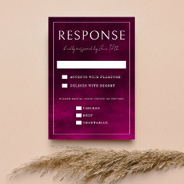 Jewel Tone Romance | Granatfarben | Hochzeit RSVP Karte