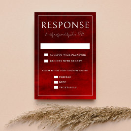 Jewel Tone Romance | Ruby | Hochzeit RSVP Karte