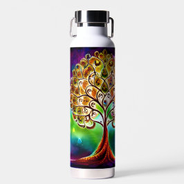 Jewel Tone Tree of Life Vibrant Schöne Trinkflasche