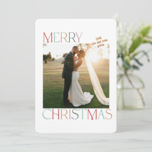 Jewel Tone Verheiratete Weihnachtskarte Feiertagskarte