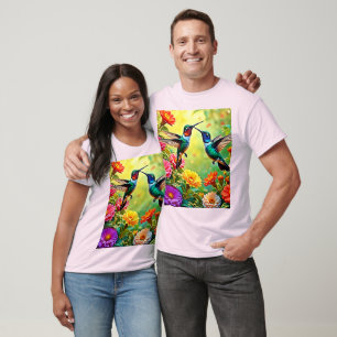 Jewel Toned Hummingbird Magic Design T-Shirt