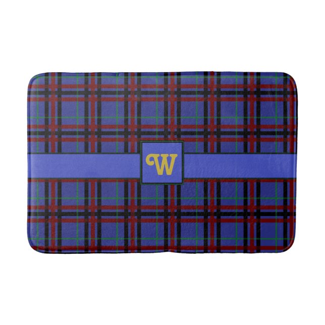 Jewel Toned Kariert Bath Mat Badematte (Vorderseite)